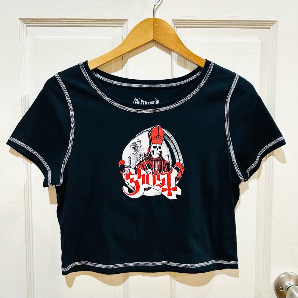 Ghost Official Merch Crop  T-Shirt Y2K Grunge NWOT